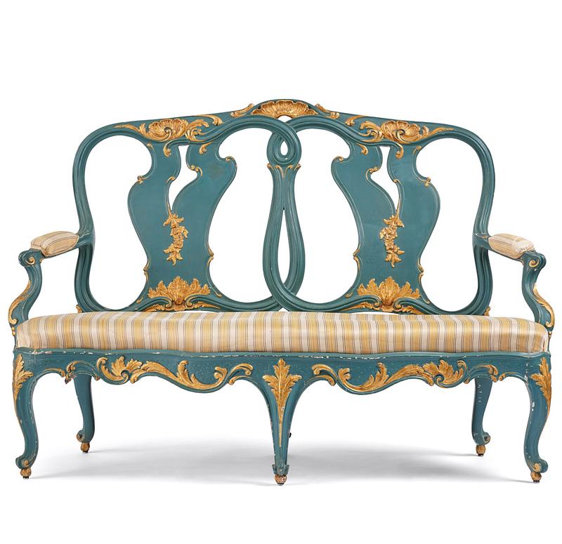 A Swedish carved rococo sofa by A. Thunberg (master in Stockholm 1756-91)