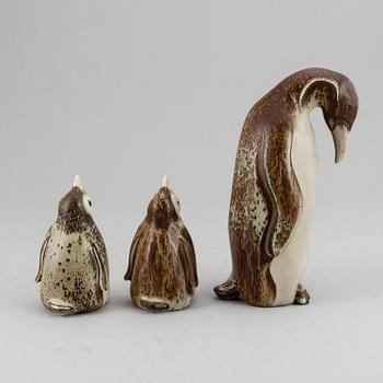 GUNNAR NYLUND, figuriner, tre stycken. Rörstrand, 1900-talets mitt.