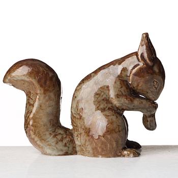 Michael Schilkin, a stoneware sculpture of a squirrel, Arabia, Finland.