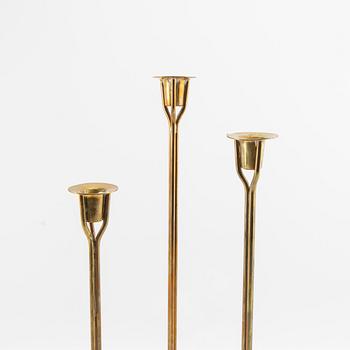 Josef Frank, candlesticks 3 pcs "Clover", Svenskt Tenn Company.