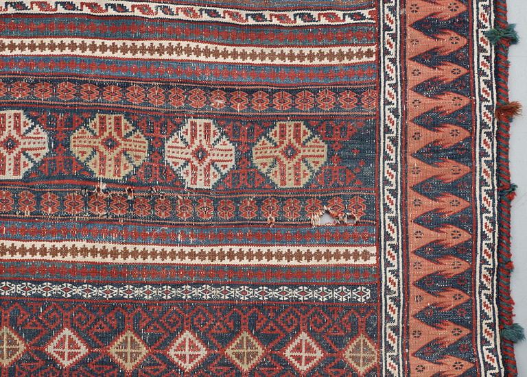 SEMI-ANTIQUE JAMSHIDI FLAT WEAVE.