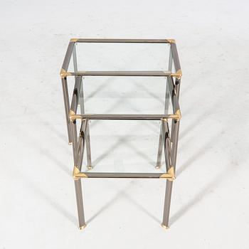 A late 20th century metal nesting table.