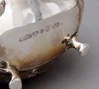 KAFFESERVIS, silver, CG Hallberg, Stockholm 1941. Total vikt ca 1317 gram.