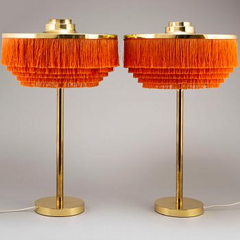 Hans-Agne Jakobsson, a pair of model B 138 brass table lights, Markaryd, Sweden 1960's.