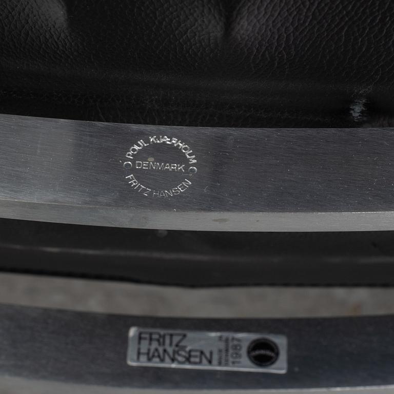 Poul Kjaerholm, fåtöljer, ett par, "PK22", Fritz Hansen, Danmark, 1987.