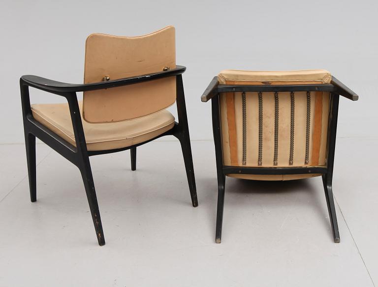 KARMSTOLAR, 4 st, design Sigvard Bernadotte, Danmark, 1900-talets andra hälft.