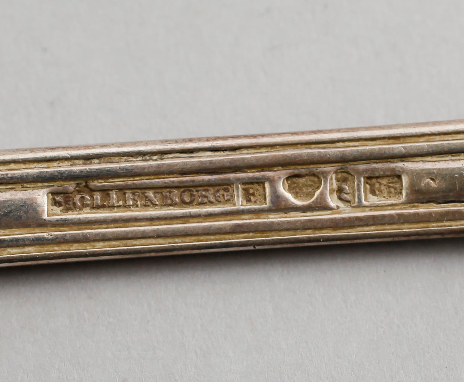 SKEDAR, 18 st, silver, svenska stämplar, 1800-tal. Vikt ca 558 gram.