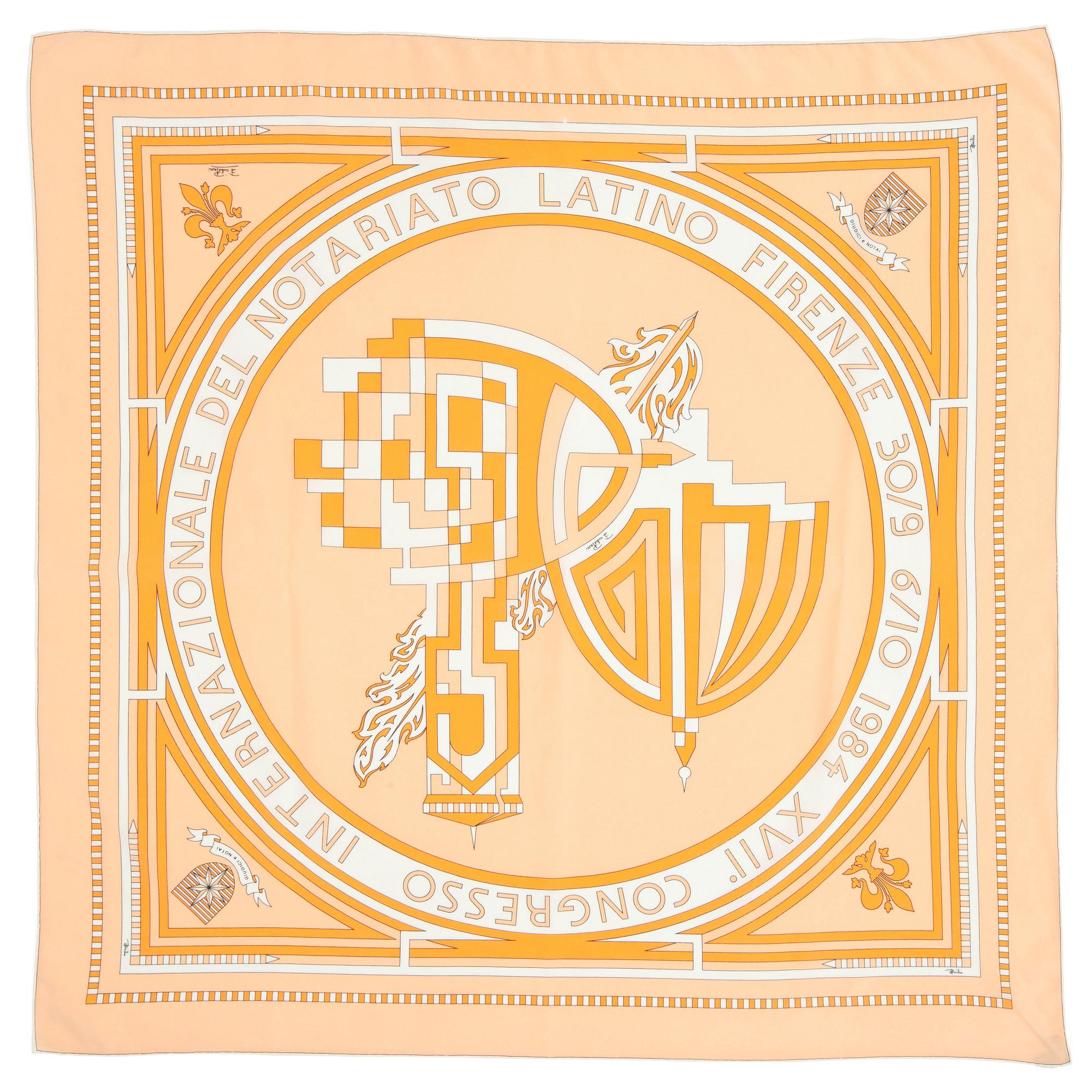 EMILIO PUCCI, a silk scarf.