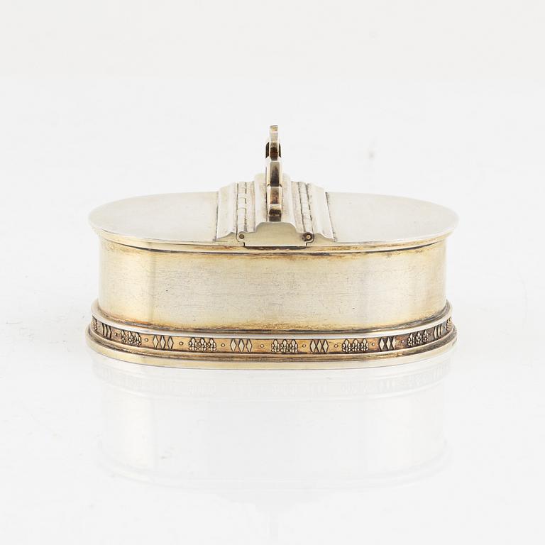 Atelier Borgila, a sterling silver cruet box, Stockholm 1960.