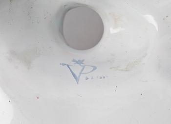 SKRIVSTÄLL, fajans, rokokostil, troligen 1800-tal.