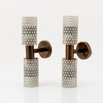 Harald Notini, vägglampor, ett par, modell 11262, Böhlmarks, 1940/1950-tal.