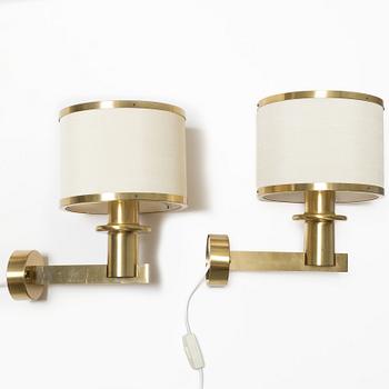Hans-Agne Jakobsson, wall lamps, a pair, Markaryd, end of the 20th century.
