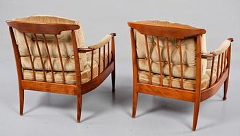 FÅTÖLJER ett par. "Skrindan", Kerstin Hörlin-Holmqvist, OPE, 1960-tal.