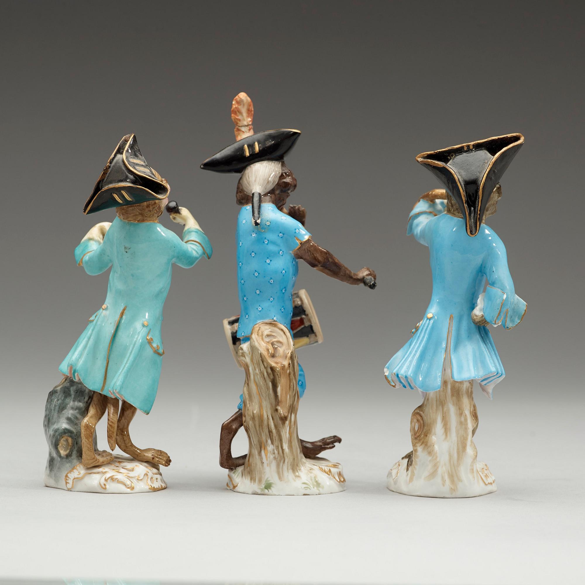 A monkey orchestra, "Affenkapelle", Meissen, late 19th Century.