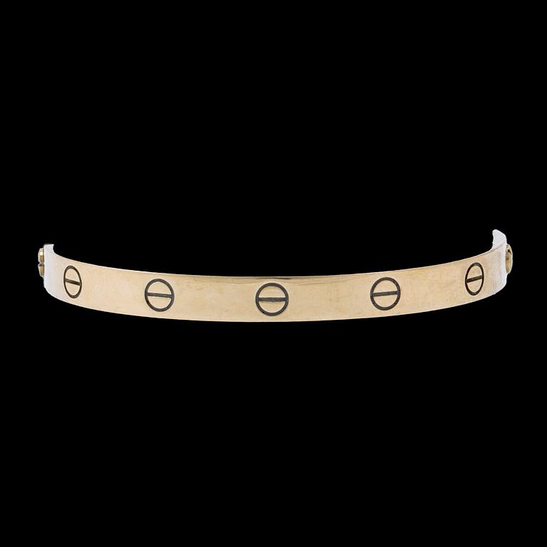 Cartier "Love" bracelet 18K gold, purchased year 2000.