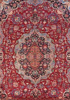 A CARPET, Kashmar, signed, around 380 x 292 cm.