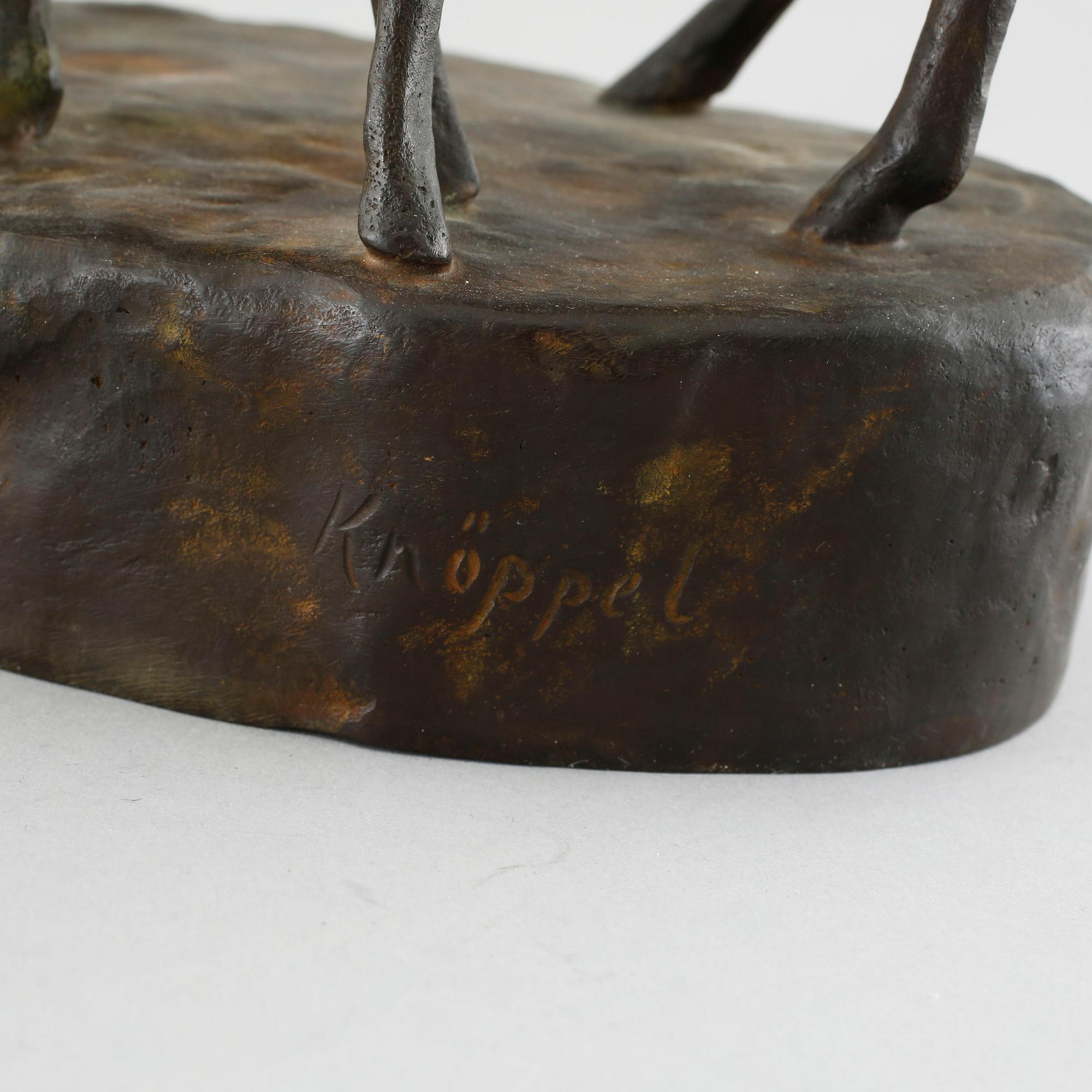 ARVID KNÖPPEL, sculpture, bronze, signed.