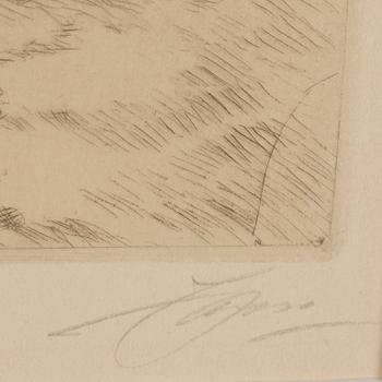 ANDERS ZORN, etsning, 1915, signerad.