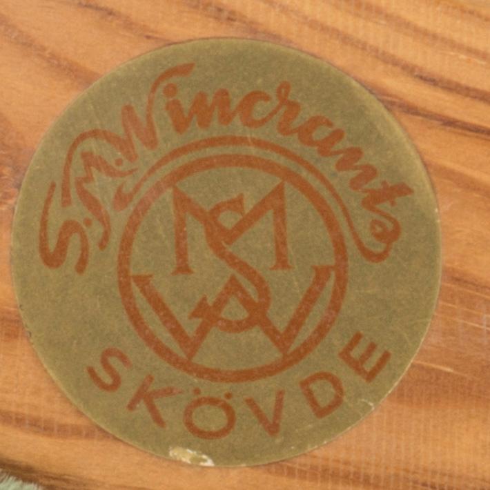 FÅTÖLJER, ett par, s.k. Emmafåtöljer, Märkta  S.M. Wincrantz Möbelindustri Skövde, 1900-talets mitt.