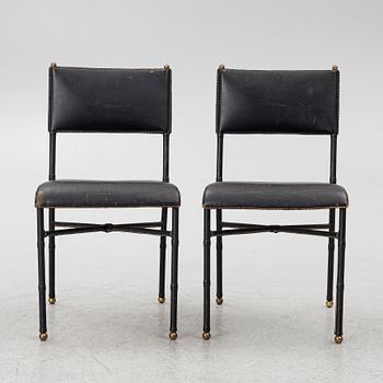 Jacques Adnet, attributed to, chairs, a pair, France, mid-20th century.