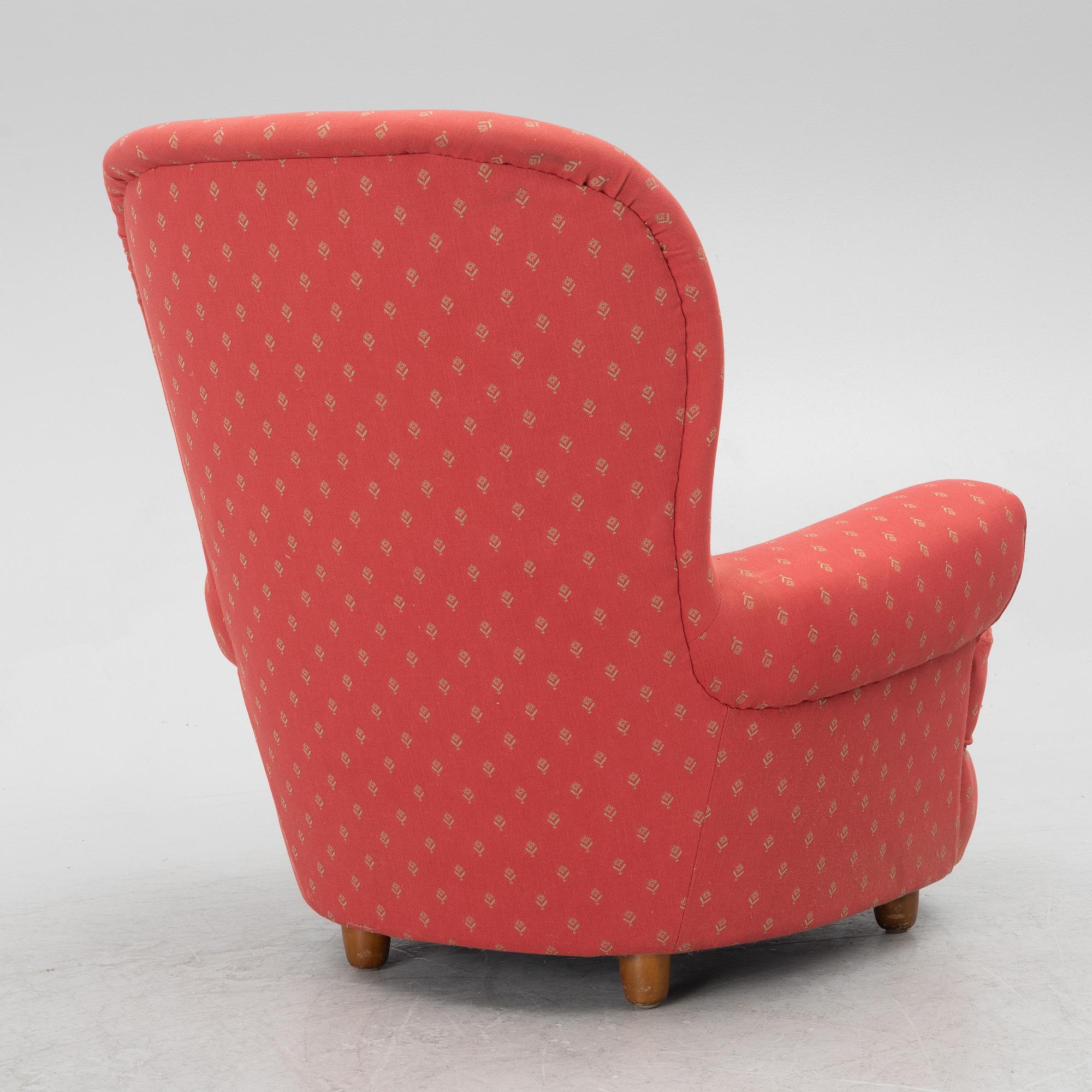 Carl Malmsten, a "Jättepaddan" armchair, Sweden,mid20th century.