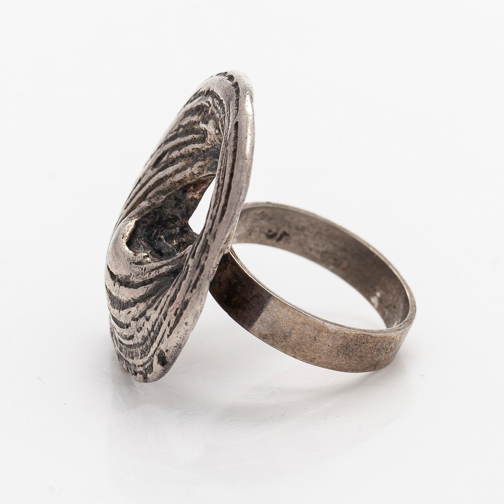 Helky Juvonen, armband och ring, silver, 1970-tal.