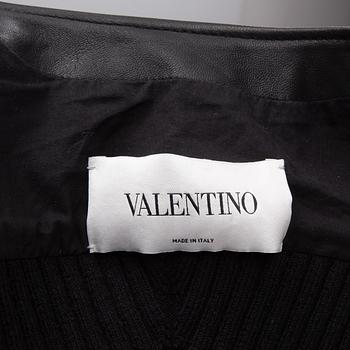 Valentino, leather jacket, size 10.