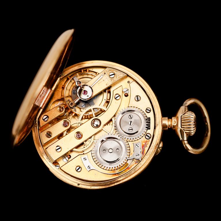 FICKUR, 18 k, sent 1800-tal. total vikt ca 77 g.