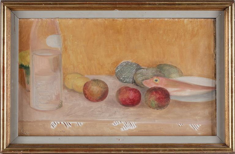 GRETA KNUTSON-TZARA, olja på duk, sign.