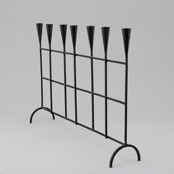 a iron candelabra, 20th century.
