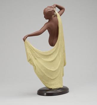 A Josef Lorenzl 'Andagio' glazed terracotta figure, Goldscheider, West Germany 1953-60.