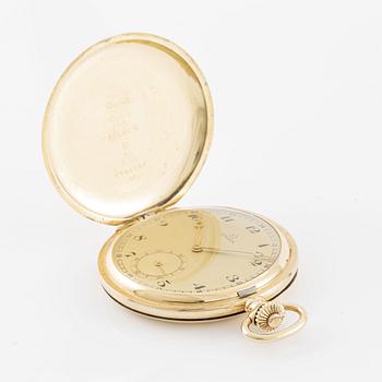 Omega, pocket watch, 14K gold, hunter, "Gold from Boliden", 50 mm.