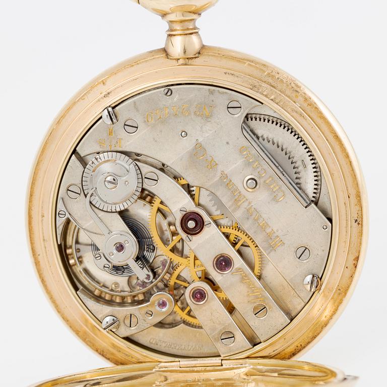 Fickur, 14K guld, Hyman Berg & Co, Chicago, 51,5 mm.