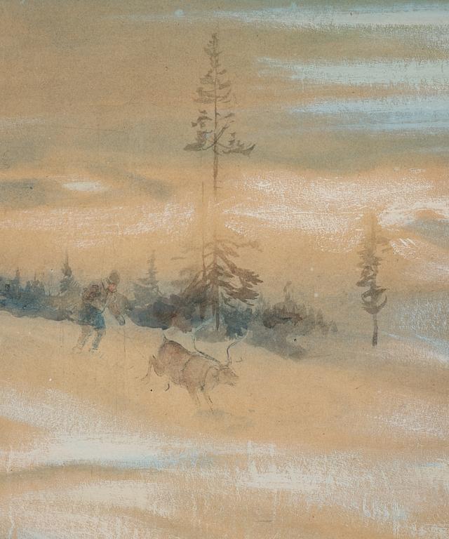 Johan Tirén, Skidåkande same.