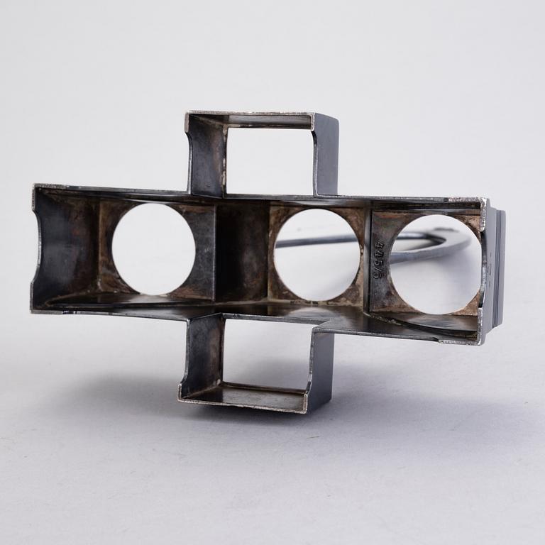 BORDSSURTOUT, Jugend, försilvrad metall och glas, WMF, Tyskland tidigt 1900-tal.