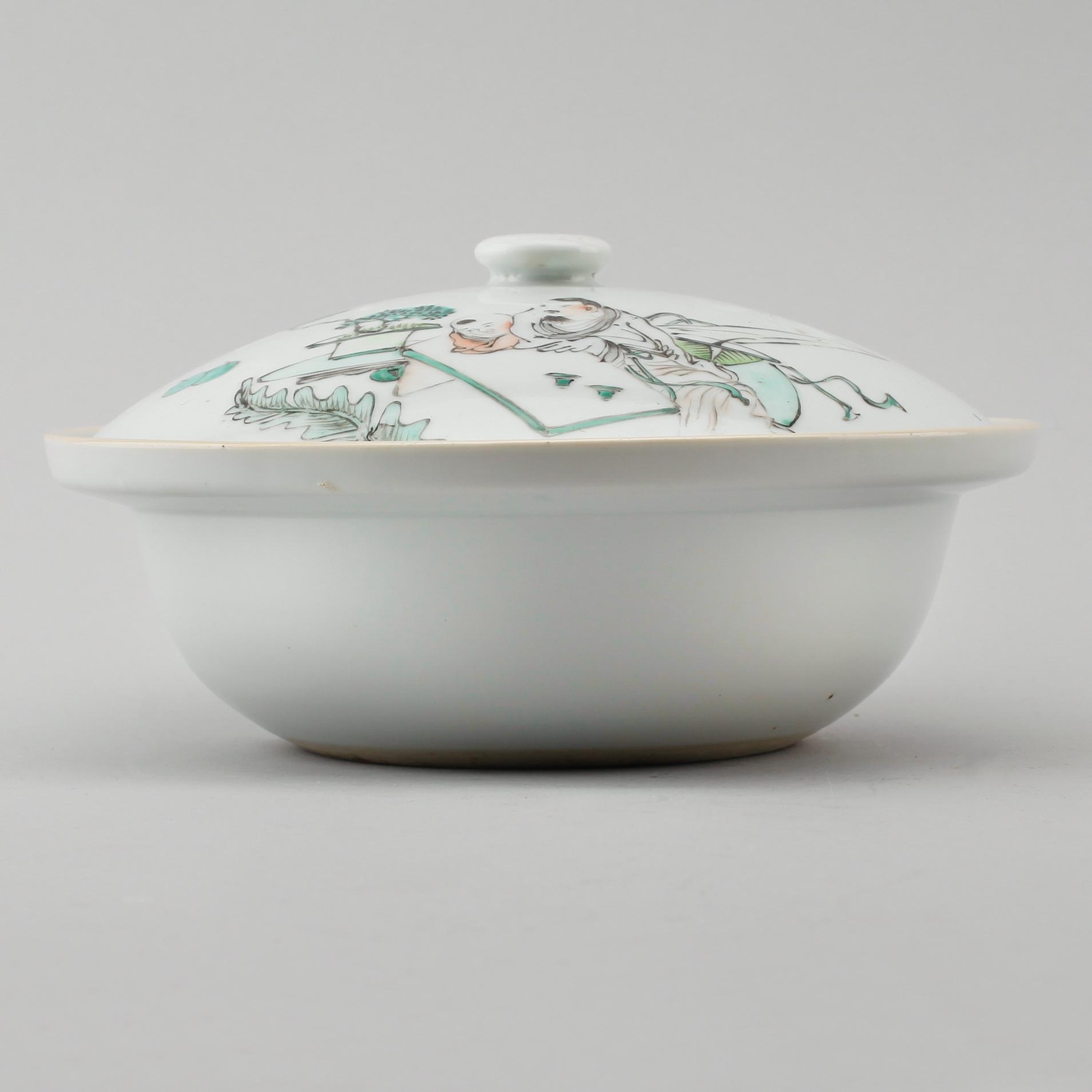 LOCKSKÅL, porslin, Kina, 1900-tal.