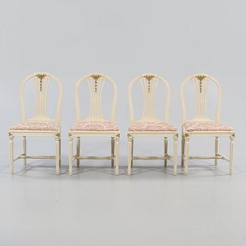 STOLAR, 4 st, gustaviansk stil, 1900-talets andra hälft.