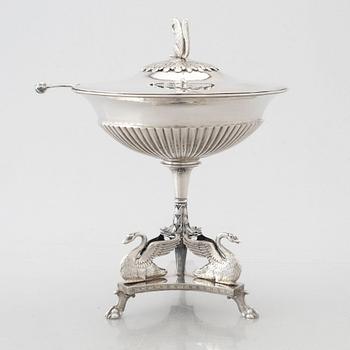 Adolf Zethelius, a silver sugar bowl, Stockholm, Sweden, 1816.