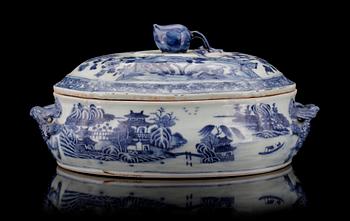 TERRIN SAMT LOCK, porslin, Qianlong, Kina, 1700-talets slut.