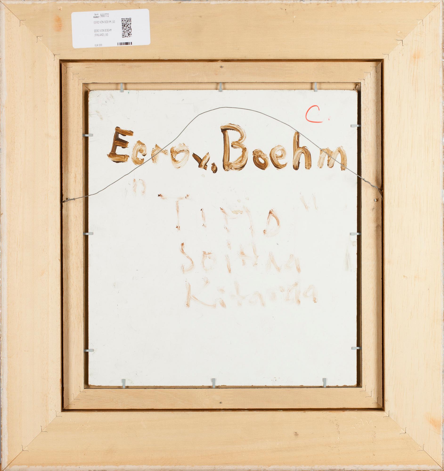 EERO VON BOEHM, olja på pannå, signerad.