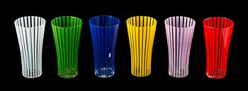 GLAS, 6 st, "Strict", Bengt Orup, Johansfors.