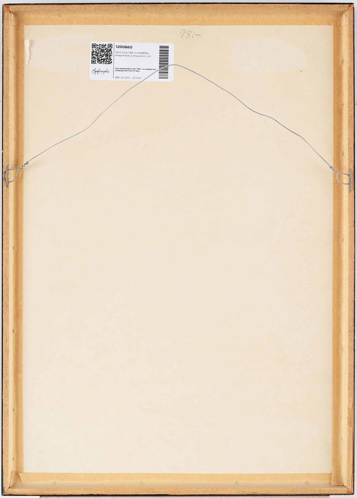 MAX WALTER SVANBERG, gouache, signerad Max Walters och daterad 55.