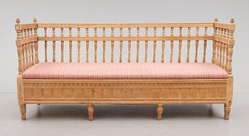 SOFFA, sengustaviansk, omkring år 1800.