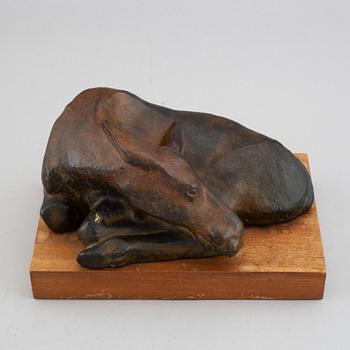 Einar Luterkort, a signed bronze sculpture. Herman Bergman.