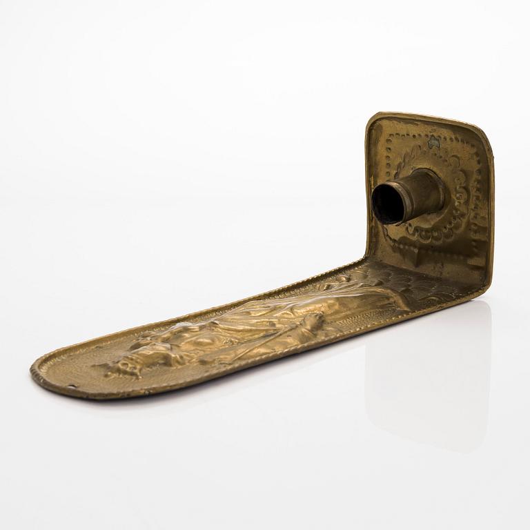 Aplique / Ljushållare / Ljuslampett, mässing, flamländsk, 1700/1800-tal.