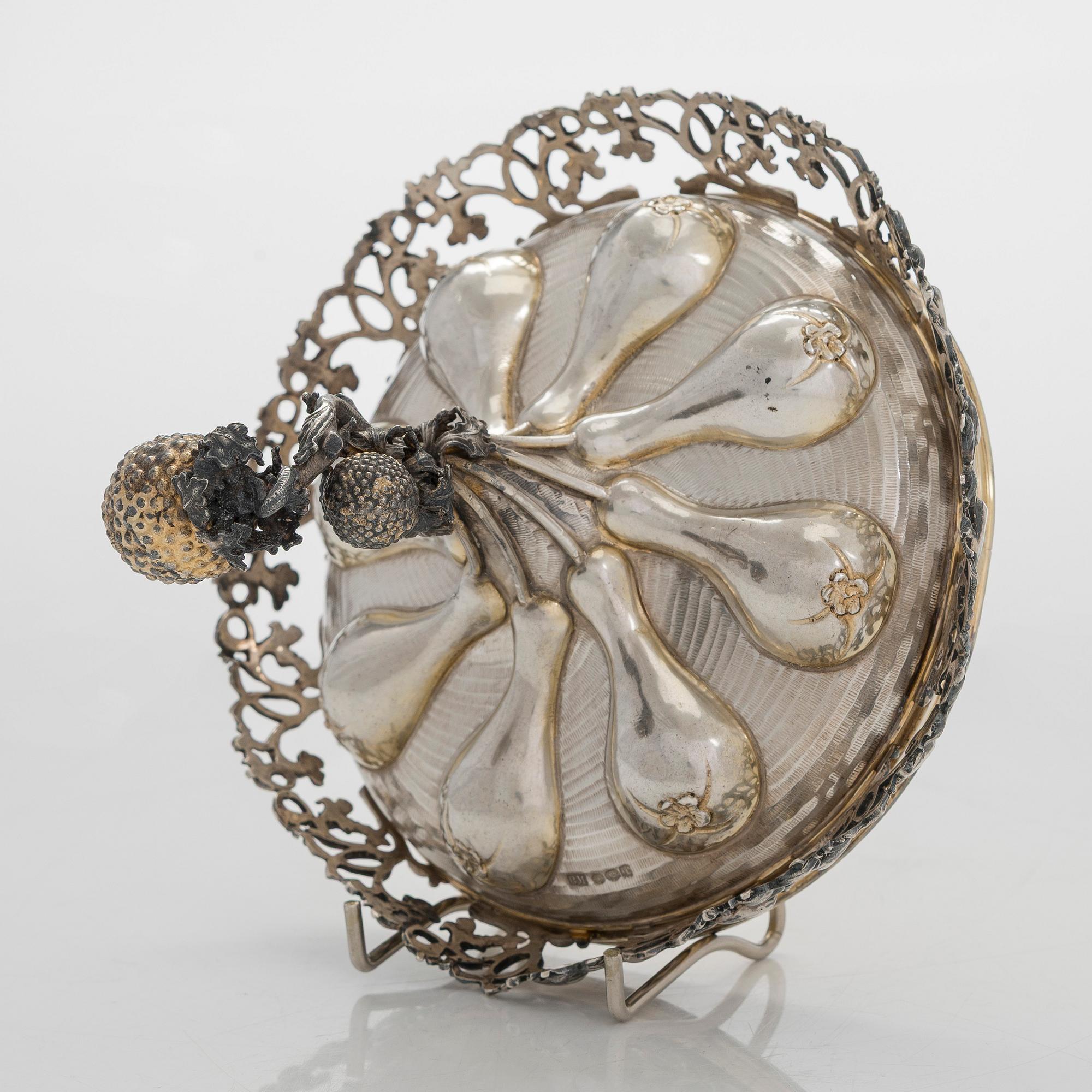 An early 20th-century parcel-gilt silver standing cup, maker's mark presumably Ludwig Neresheimer & Co, Hanau, Germany.
