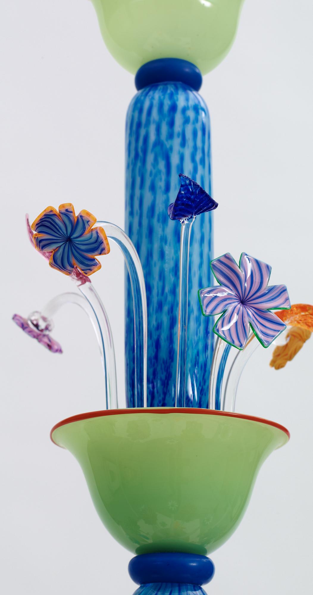 A Jonas Rooth glass chandelier, Kivik, Sweden.