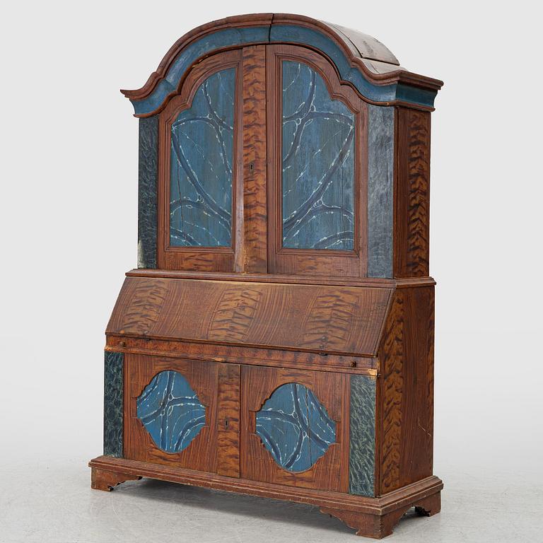 A writing cabinet, Värmland, dated 1862.