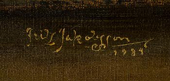 Fritz Jakobsson, olja på duk, signerad och daterad 1984.