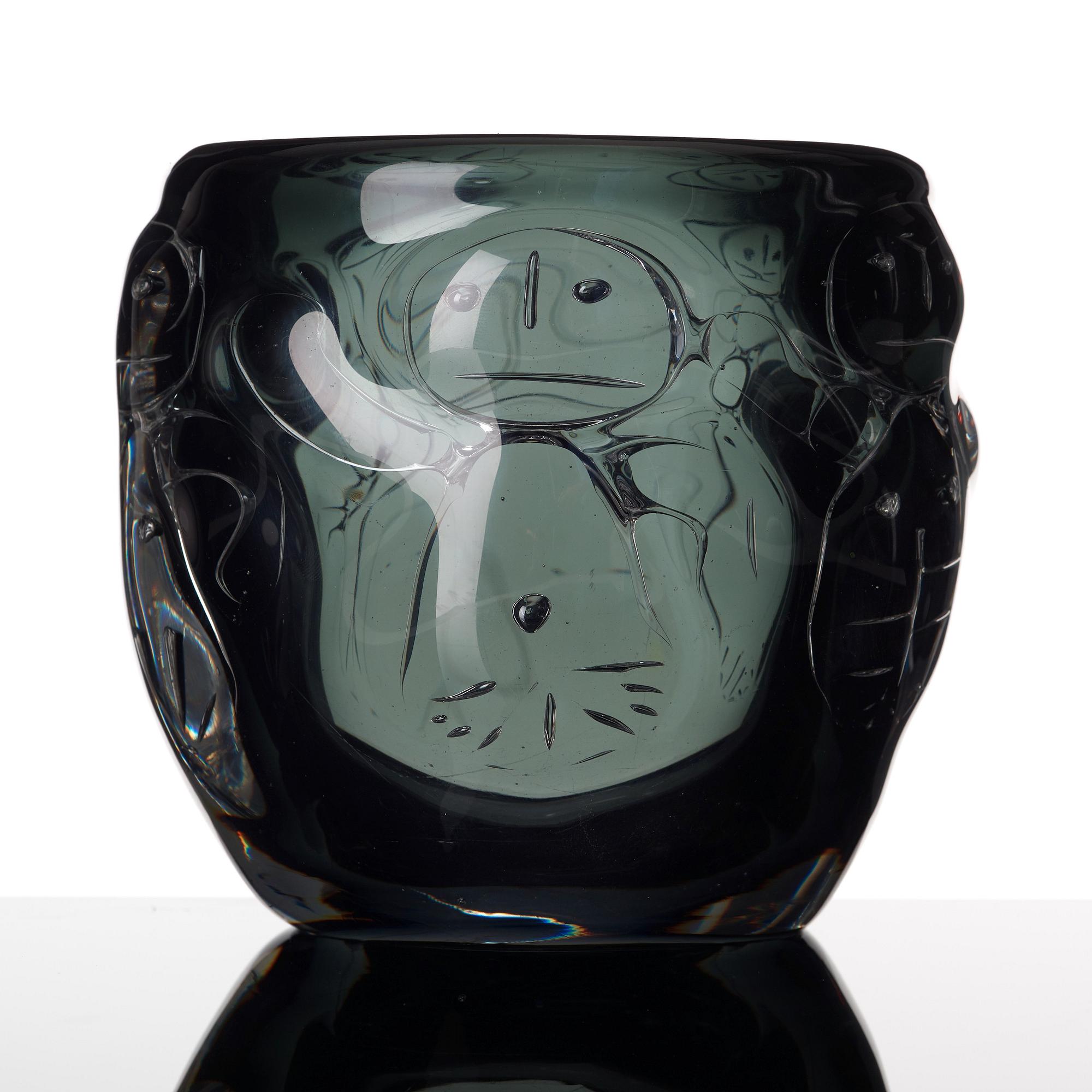 Bengt Edenfalk, A "Talatta" glass vase, Skruf glasbruk, Sweden 1962.